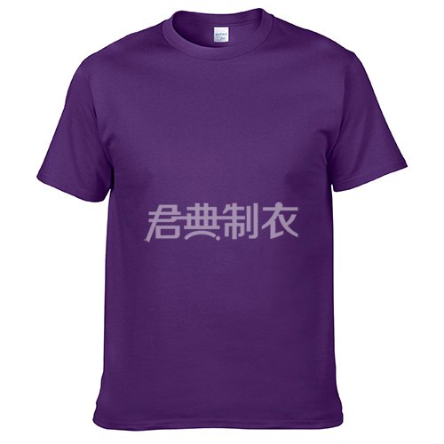 紫色纯棉文化衫