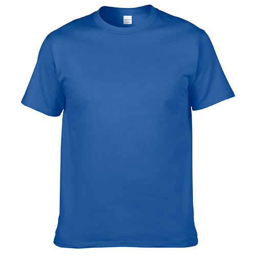 宝蓝色纯棉T恤,宝蓝色纯棉T恤款式图片 A1-018