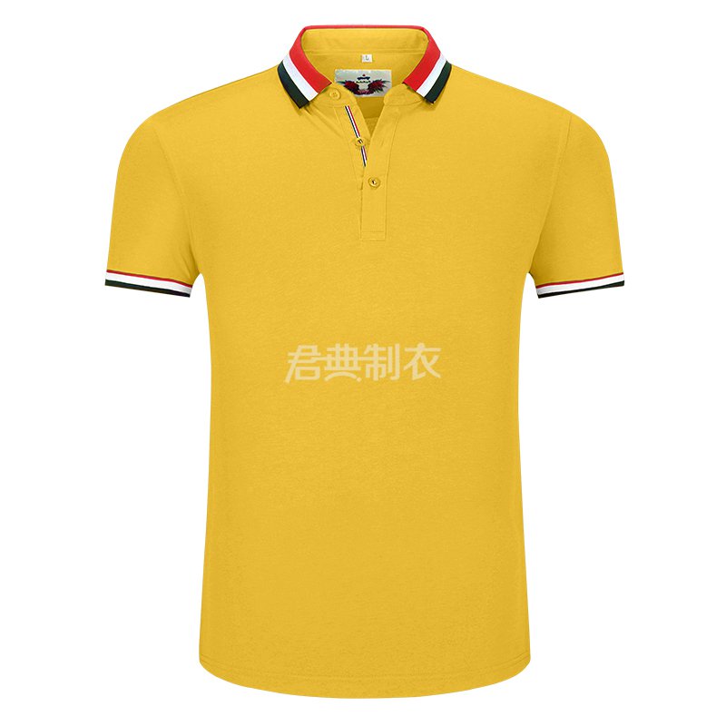黄色榉木纤维POLO衫