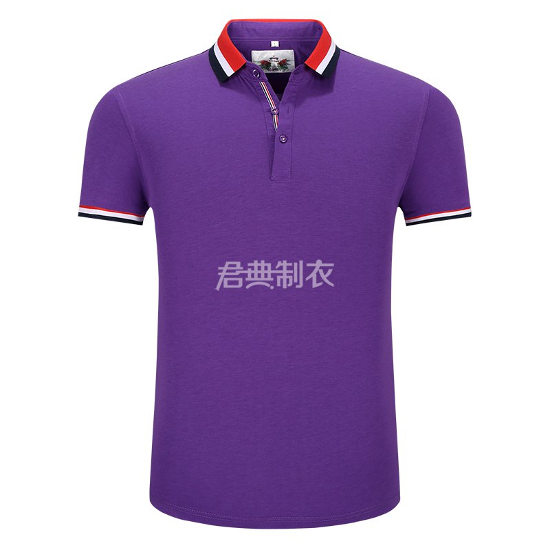 紫色榉木纤维POLO衫